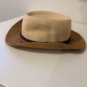 Two-Tone Straw Panama Hat